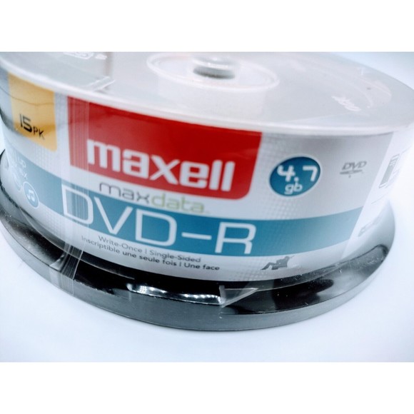 Maxell Max Data DVD-R 4.7GB Write-Once, 16x Recordable Disc (Spindle Pack of 15) - Picture 4 of 5